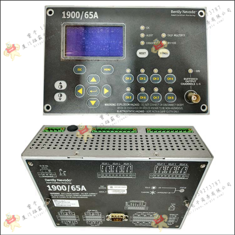 Bently-本特利  3300/55-01-04-02-02-00-00-05-00  双速度监测模块